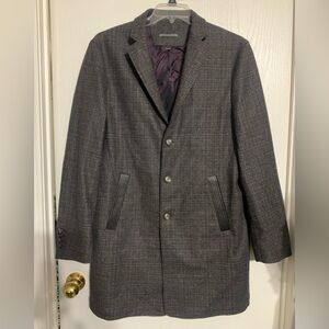 John Varvatos Men's 3/4 Length Coat with Pick Stitches Details NWT